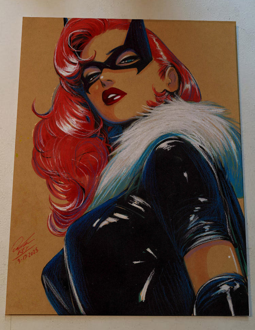 Batgirl Art Illustration Hard Signed 8.5x11in Limited Edition Fine Art PRINT