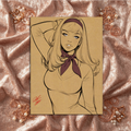 Daphne Cartoon Art Illustration Hard Signed 8.5x11in Digital Art PRINT