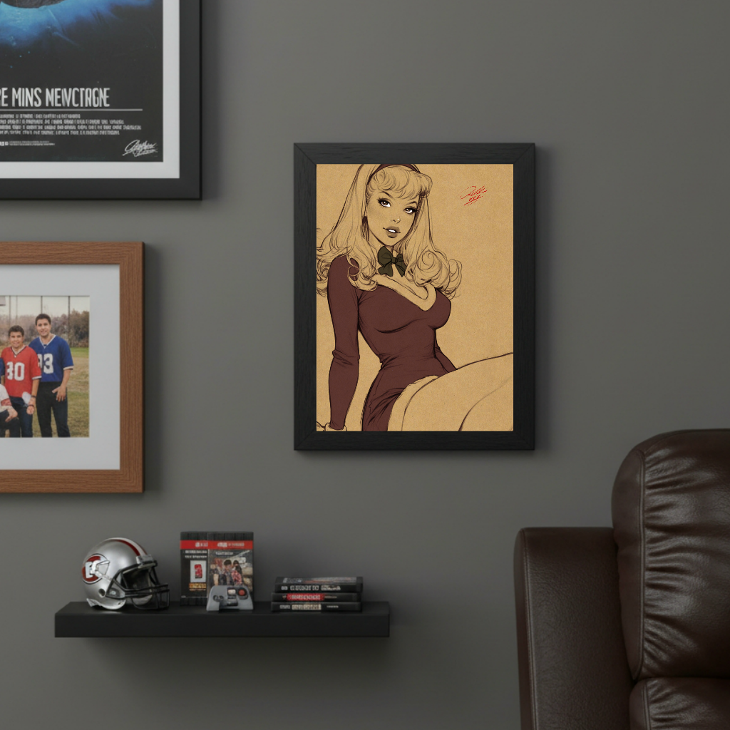 Daphne Cartoon Art Illustration Hard Signed 8.5x11in Digital Art PRINT