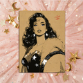 Wonder Woman Comic Art Illustration Hard Signed 8.5x11in Digital Art PRINT