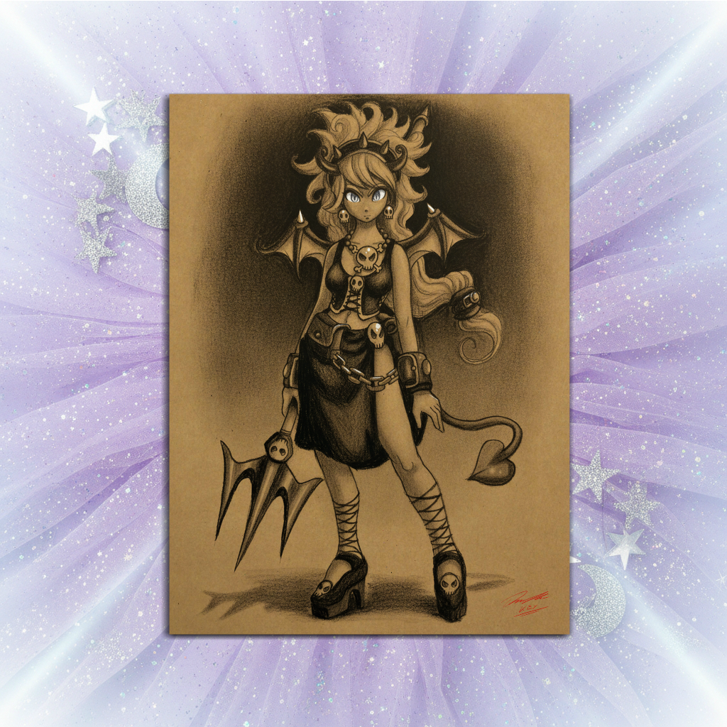 Delsea Cre-Nedus OC Anime Manga Art Illustration Hard Signed 8.5x11in Digital Art PRINT