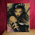Psylocke Art Illustration Hard Signed 8.5x11in Fine Art PRINT
