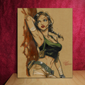 Lara Croft Art Illustration Hard Signed 8.5x11in Fine Art PRINT