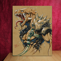 Dr. Maw OC Arte Ilustración Firmada a Mano 8.5x11in Impresión de Arte Fino