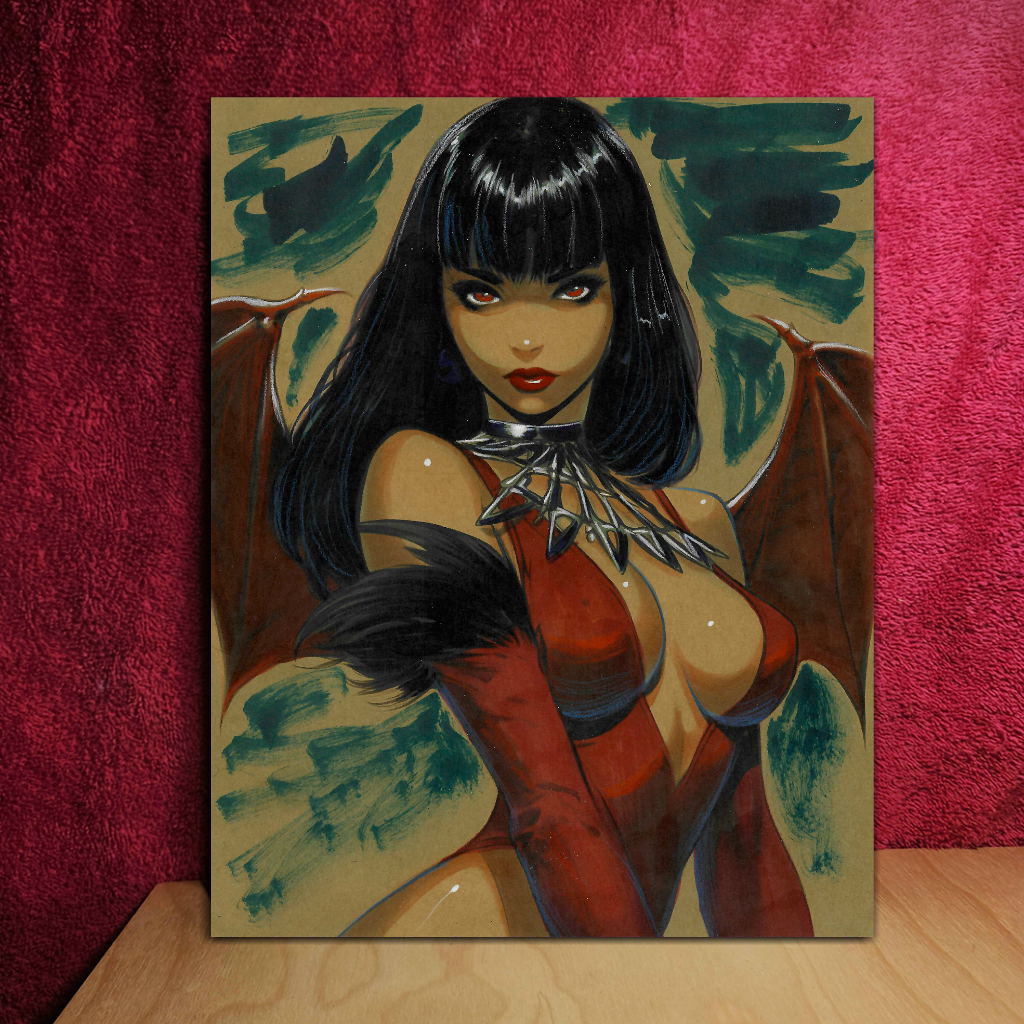Vampirella Art Illustration Hard Signed 8.5x11in Fine Art PRINT