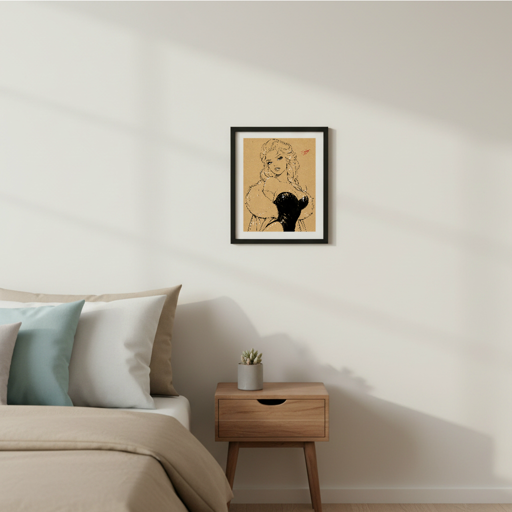 Elsa Cartoon Art Illustration Hard Signed 8.5x11in Digital Art PRINT