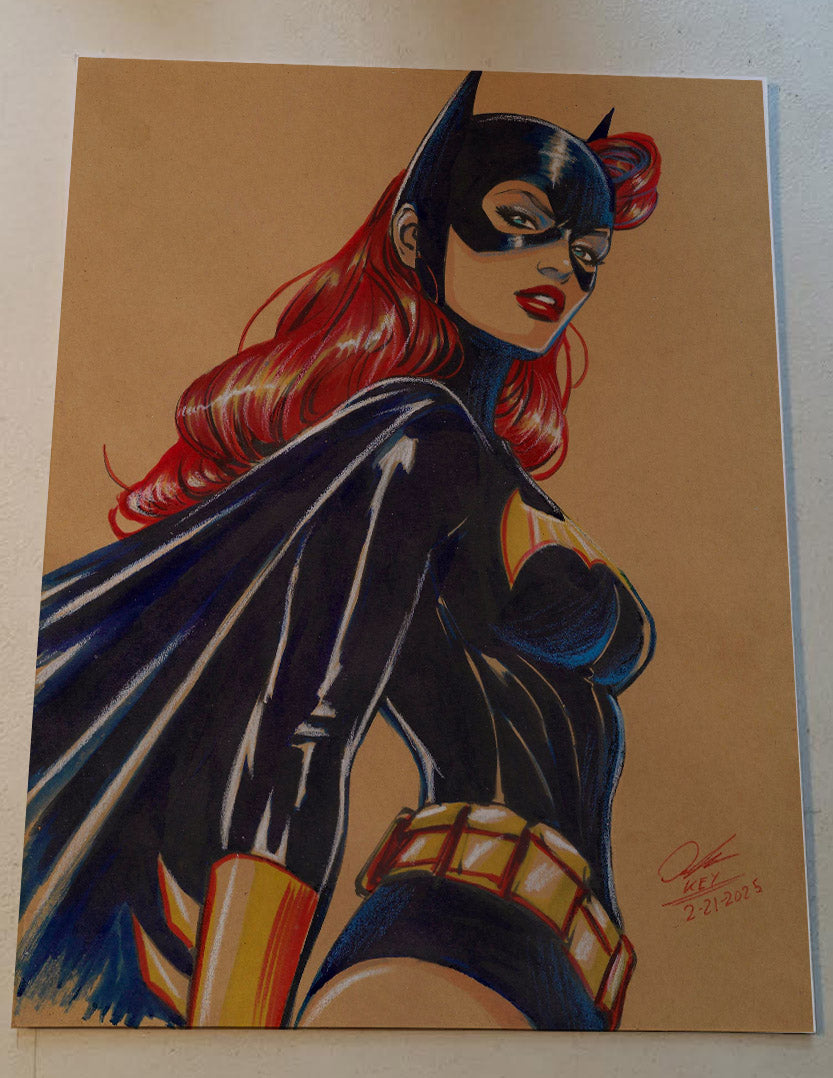 Batgirl Art Illustration Hard Signed 8.5x11in Limited Edition Fine Art PRINT