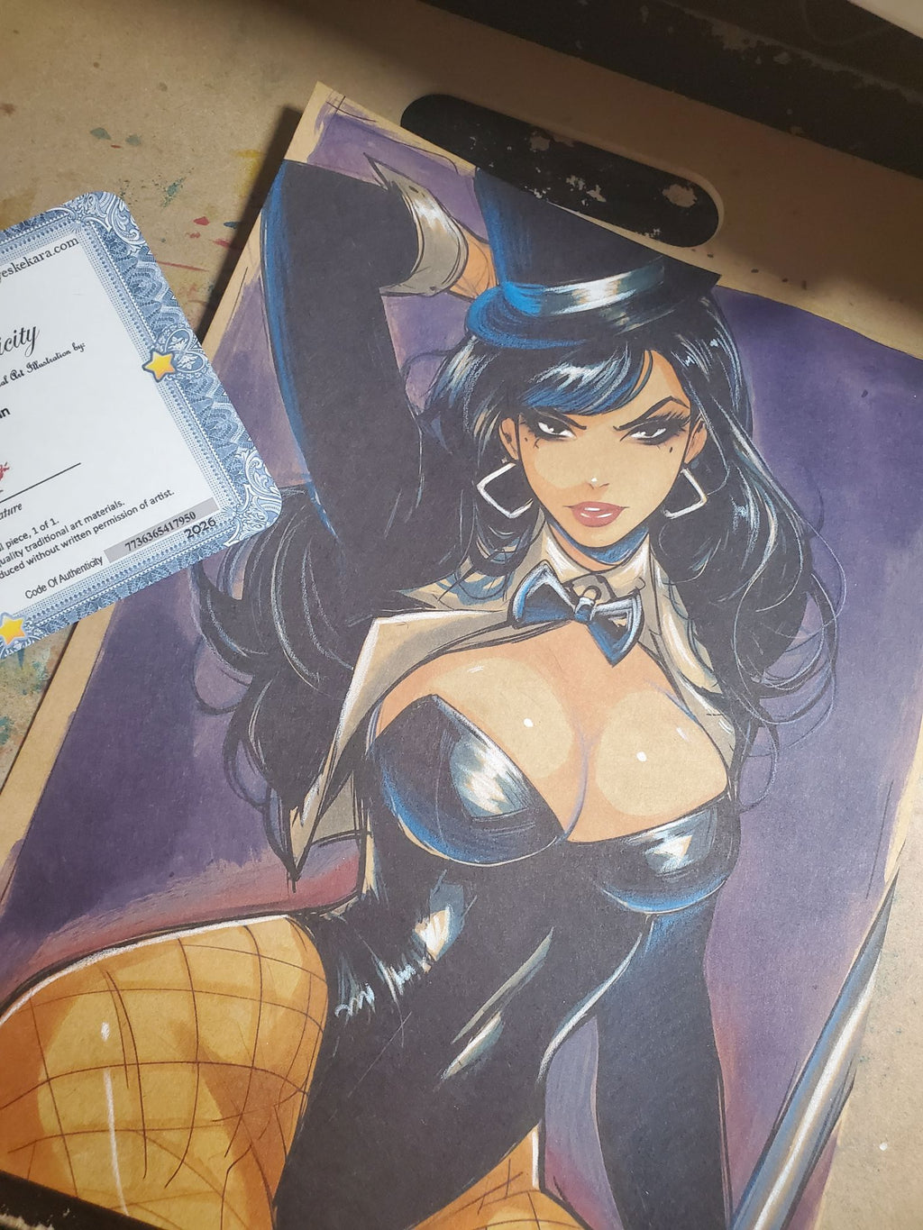 Special Request Custom Art Original Fine Mixed Media | Rare 1 of 1 | COA Included | 8.5x11 on Premium Archival Cardstock