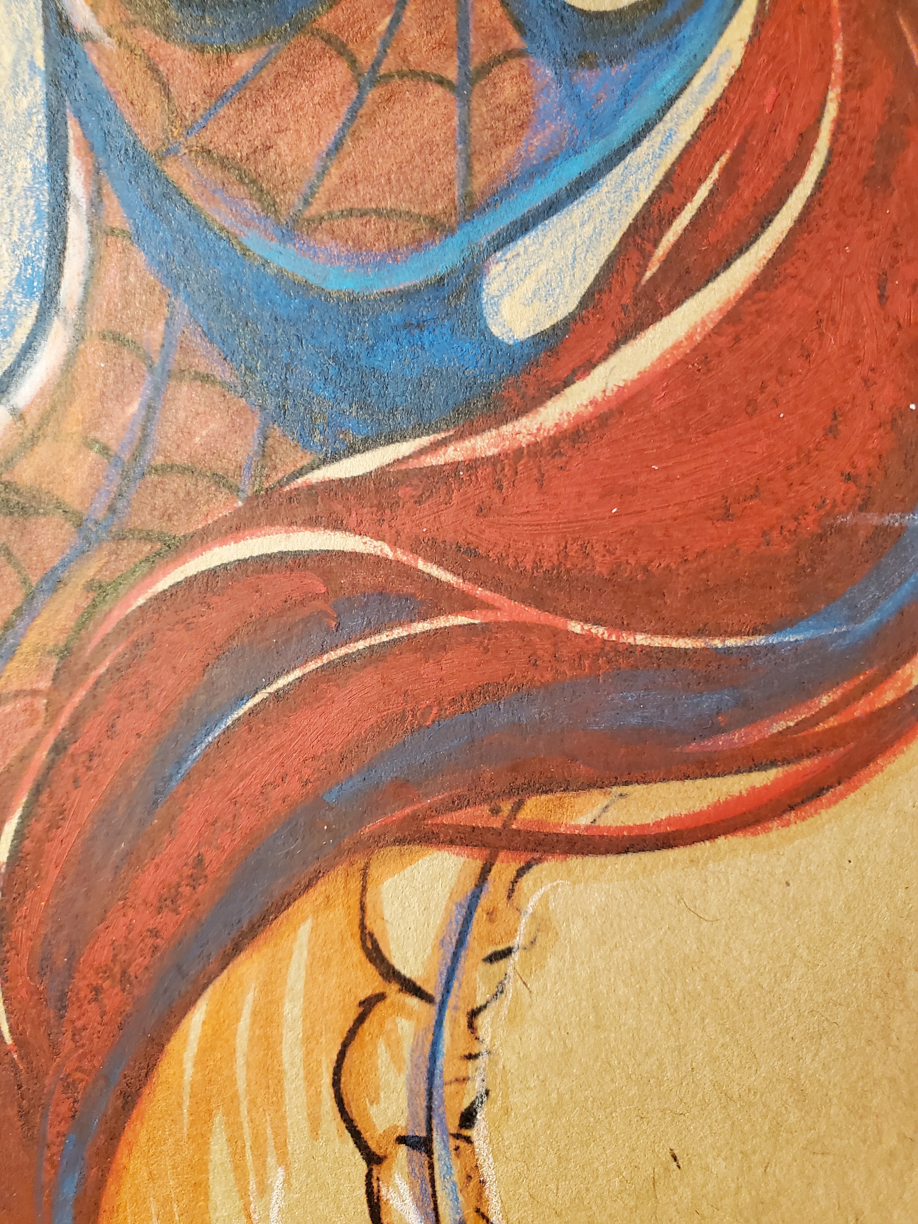 Mary Jane Spiderman Comic Art Original Fine Mixed Media | Rare 1 of 1 | COA Included | 8.5x11 on Premium Archival Cardstock