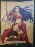 Shi Comic Art Original Fine Mixed Media | Rare 1 of 1 | COA Included | 8.5x11 on Premium Archival Cardstock