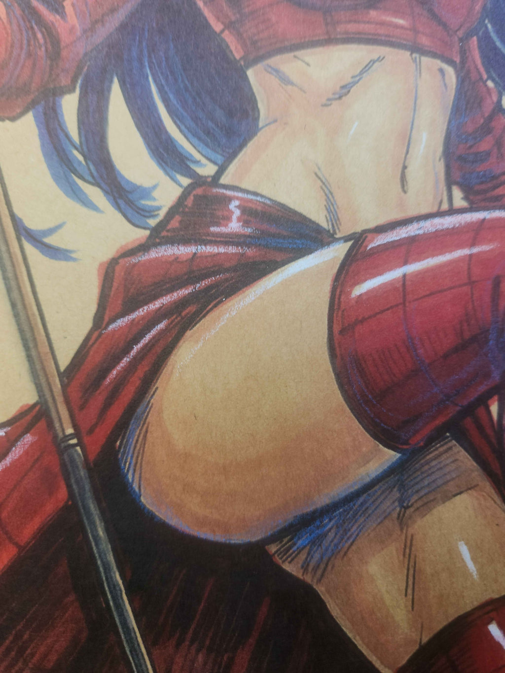 Shi Comic Art Original Fine Mixed Media | Rare 1 of 1 | COA Included | 8.5x11 on Premium Archival Cardstock
