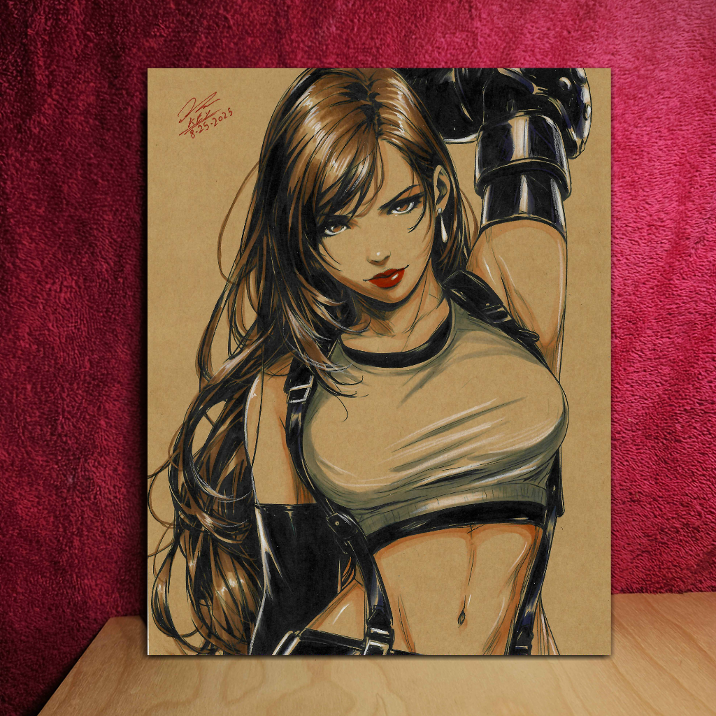 Tifa Art Illustration Hard Signed 8.5x11in Fine Art PRINT
