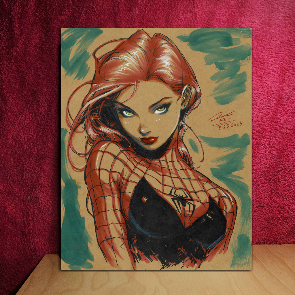 Mary Jane Watson Art Illustration Hard Signed 8.5x11in Fine Art PRINT