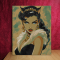Catwoman Art Illustration Hard Signed 8.5x11in Fine Art PRINT