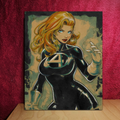Ilustración de Sue Storm Firmada a Mano 8.5x11in Impresión de Arte de Calidad