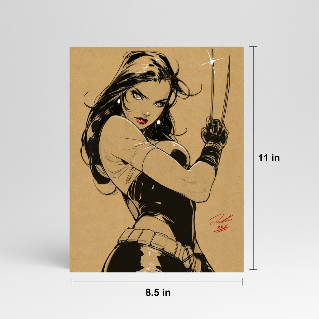 X-23 Comic Art Illustration Hard Signed 8.5x11in Digital Art PRINT