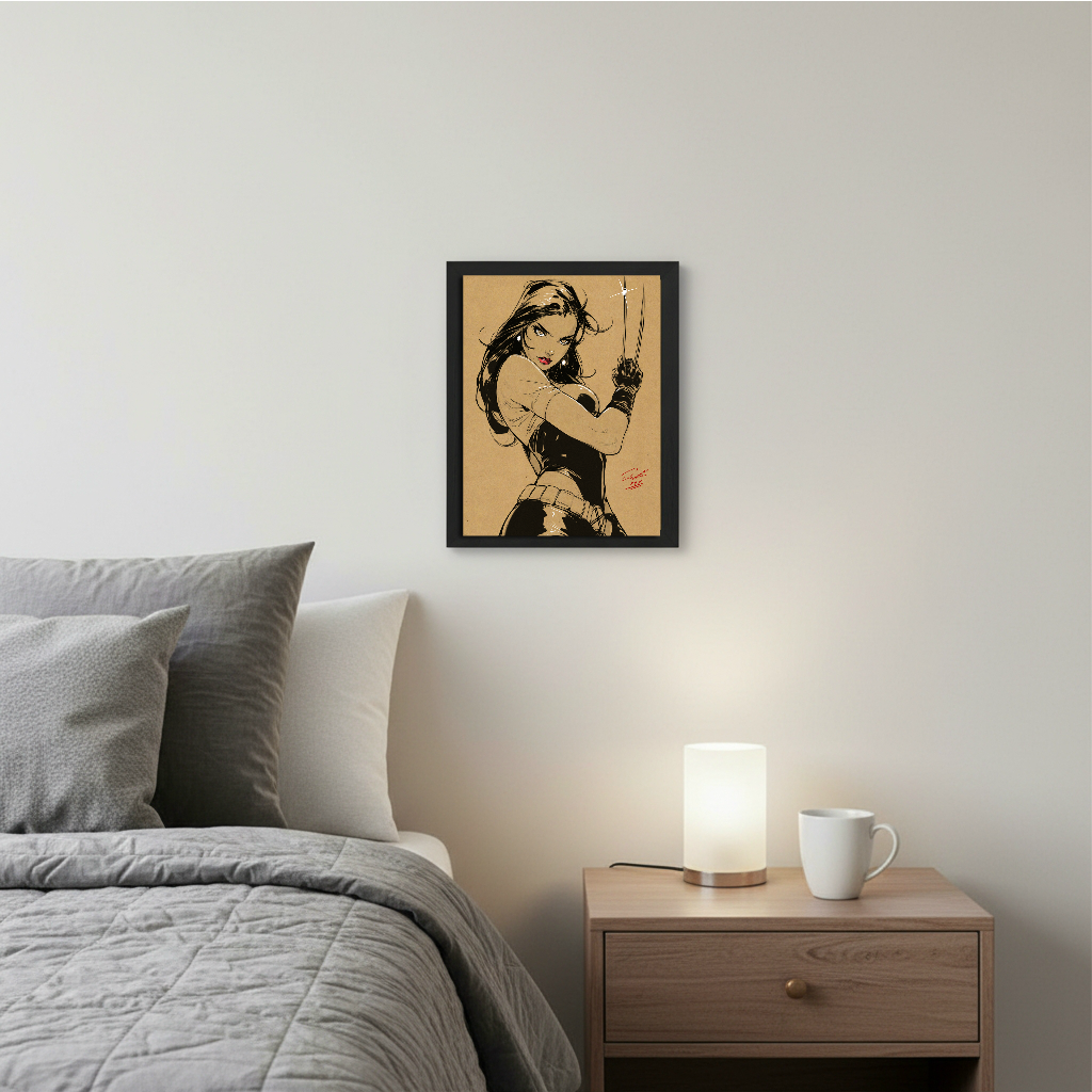 X-23 Comic Art Illustration Hard Signed 8.5x11in Digital Art PRINT