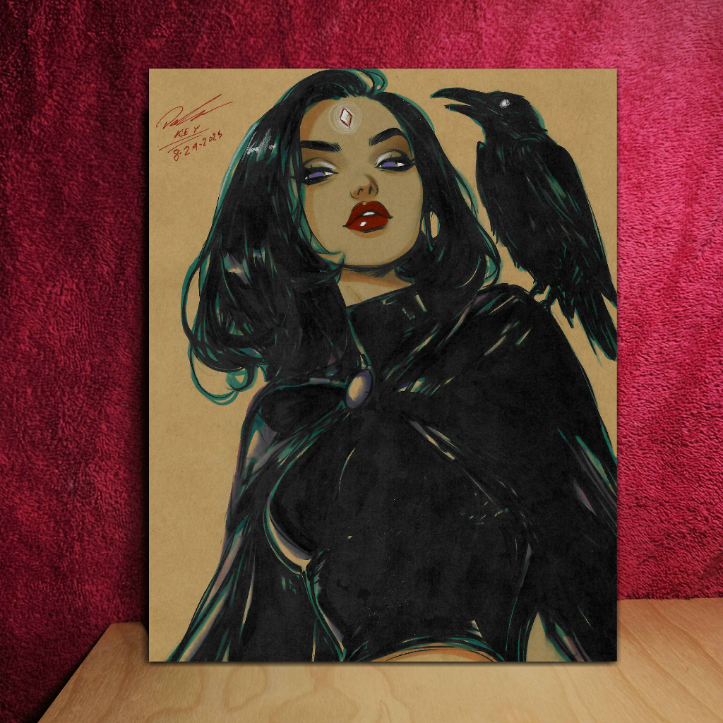 Raven Art Illustration Hard Signed 8.5x11in Fine Art PRINT