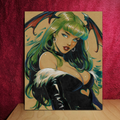 Morrigan Aensland Art Illustration Hard Signed 8.5x11in Fine Art PRINT