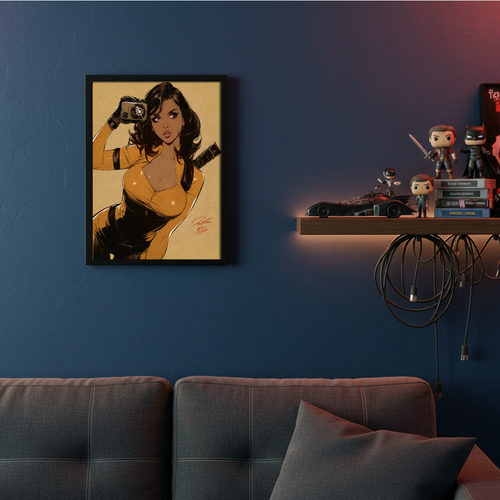 April O'Neil Cartoon Art Illustration Hard Signed 8.5x11in Digital Art PRINT