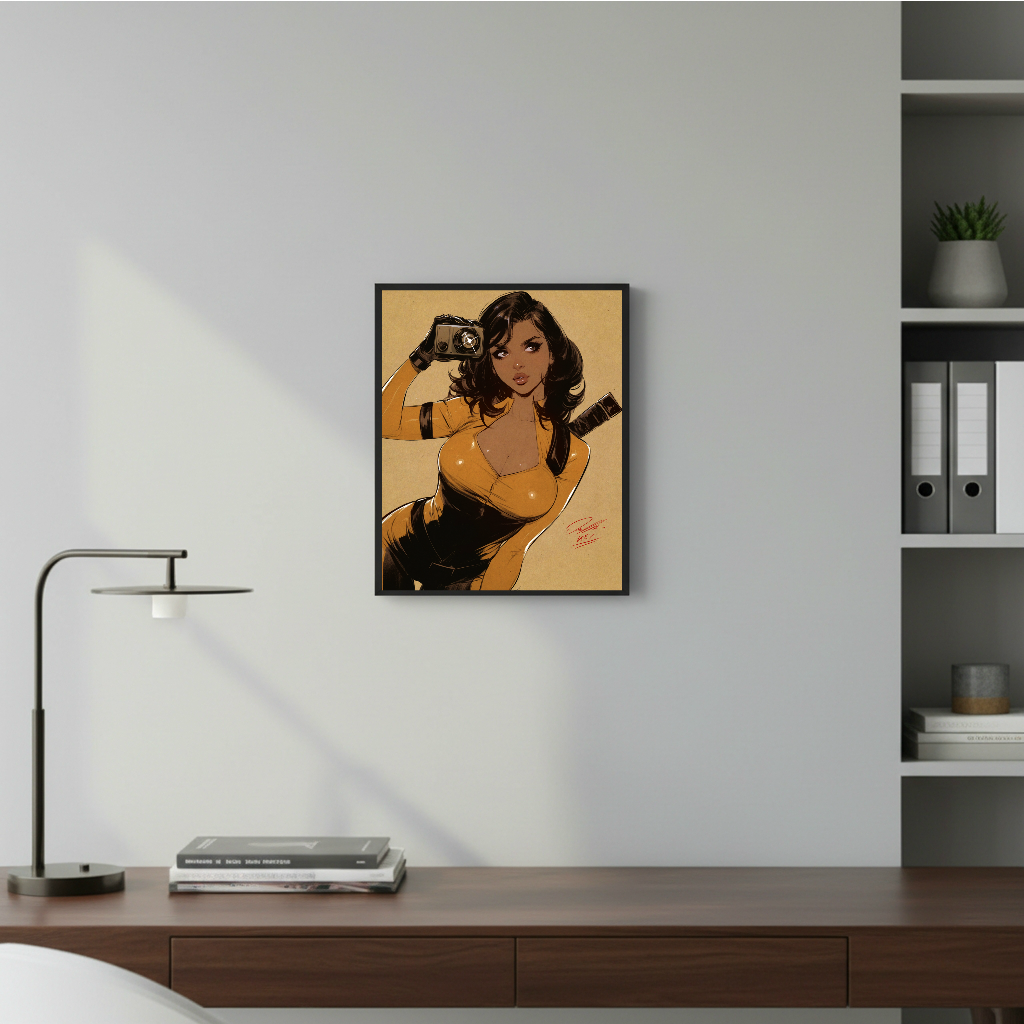 April O'Neil Cartoon Art Illustration Hard Signed 8.5x11in Digital Art PRINT