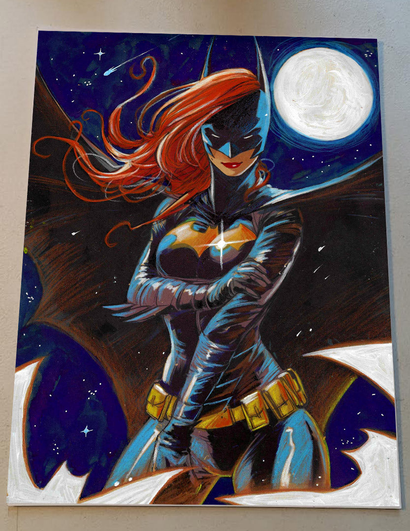 Batgirl Art Illustration Hard Signed 8.5x11in Limited Edition Fine Art PRINT