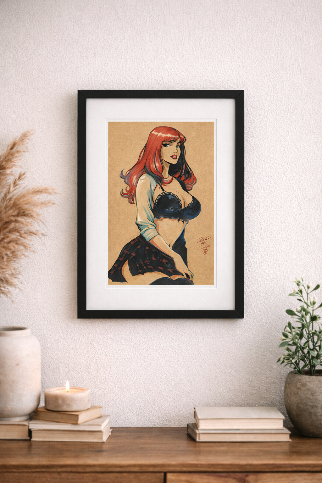 Mary Jane Watson Art Illustration Hard Signed 8.5x11in Limited Edition Fine Art PRINT
