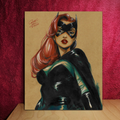 Batgirl Art Illustration Hard Signed 8.5x11in Fine Art PRINT