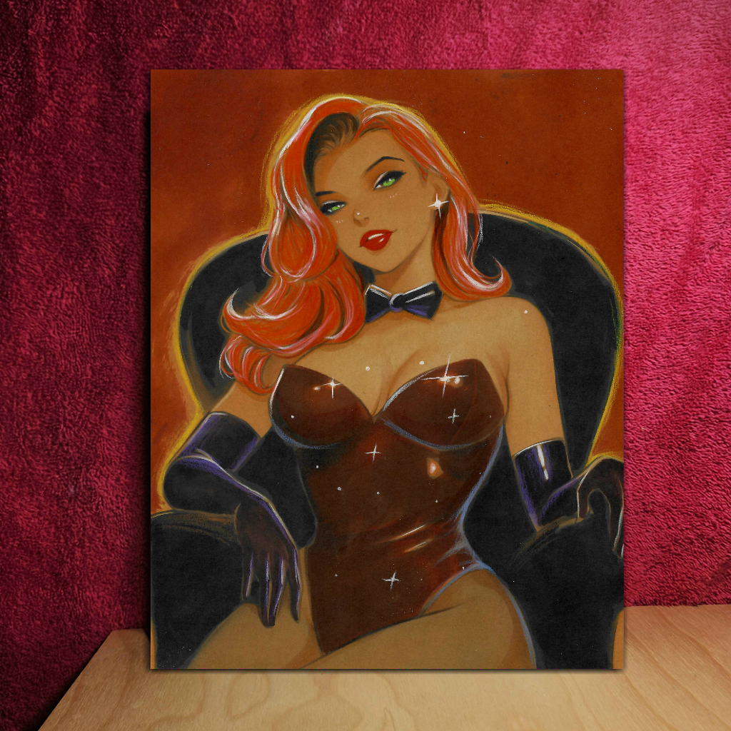 Jessica Rabbit Art Illustration Hard Signed 8.5x11in Fine Art PRINT
