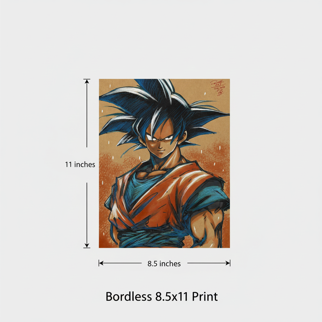 8.5x11 Borderless Dimensions
