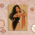 Wonder Woman Comic Art Illustration Hard Signed 8.5x11in Digital Art PRINT