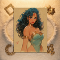 Wonder Woman Comic Art Illustration Hard Signed 8.5x11in Digital Art PRINT