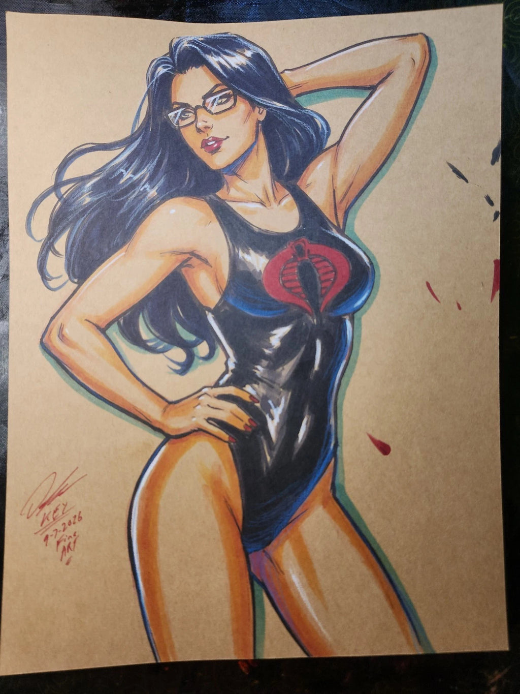 Baroness Comic Art Original Fine Mixed Media | Rare 1 of 1 | COA Included | 8.5x11 on Premium Archival Cardstock