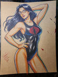 Baroness Comic Art Original Fine Mixed Media | Rare 1 of 1 | COA Included | 8.5x11 on Premium Archival Cardstock