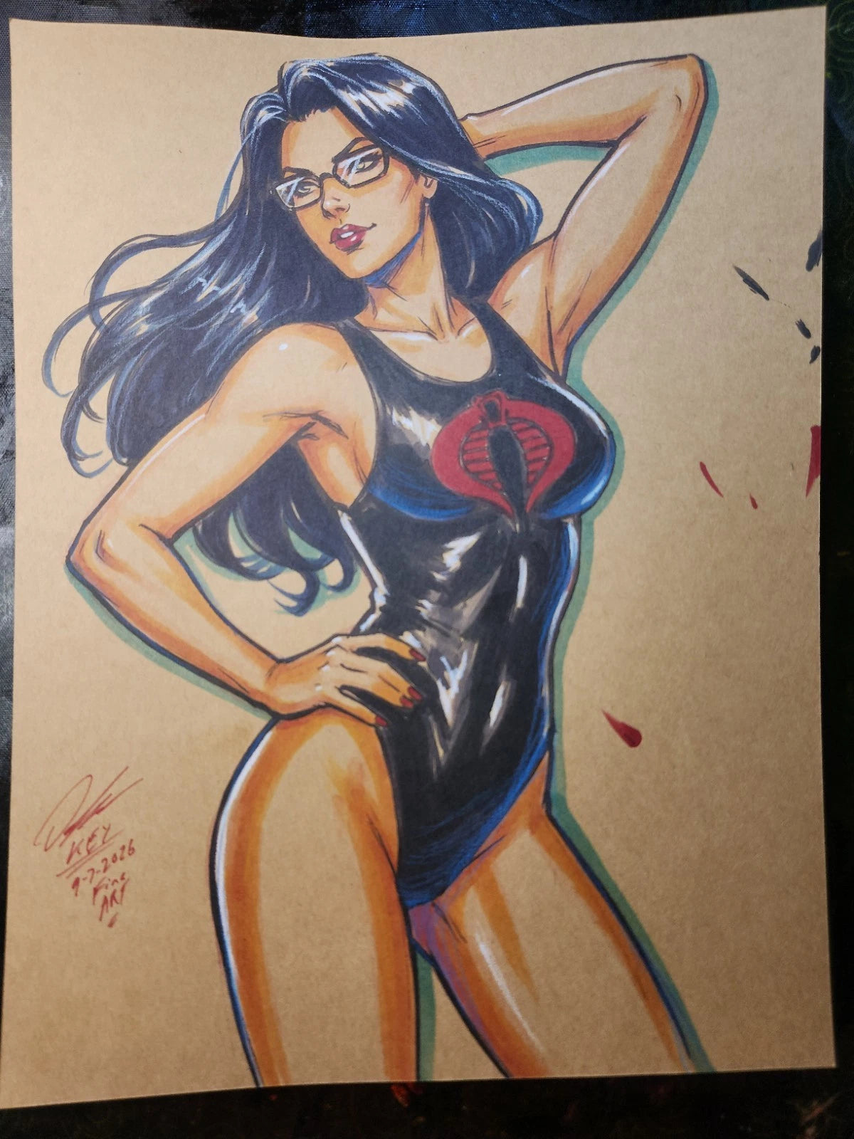 Baroness Comic Art Original Fine Mixed Media | Rare 1 of 1 | COA Included | 8.5x11 on Premium Archival Cardstock