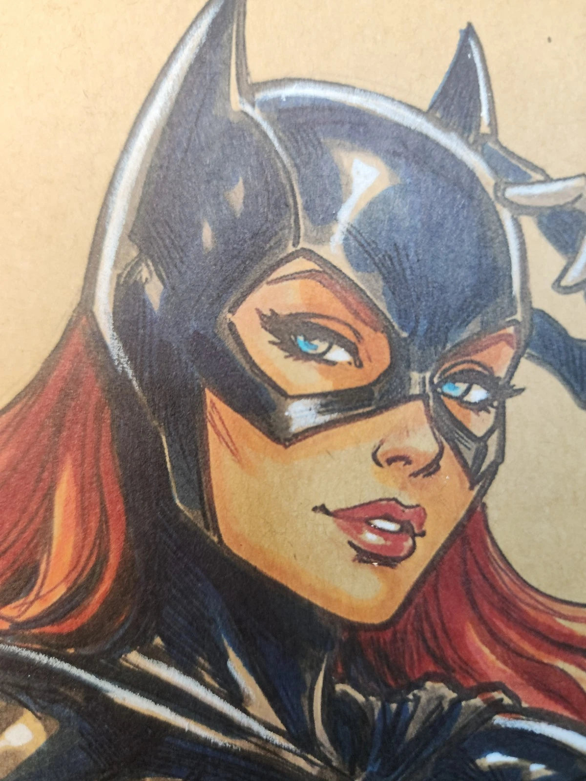 Batgirl Comic Art Original Fine Mixed Media | Rare 1 of 1 | COA Included | 8.5x11 on Premium Archival Cardstock