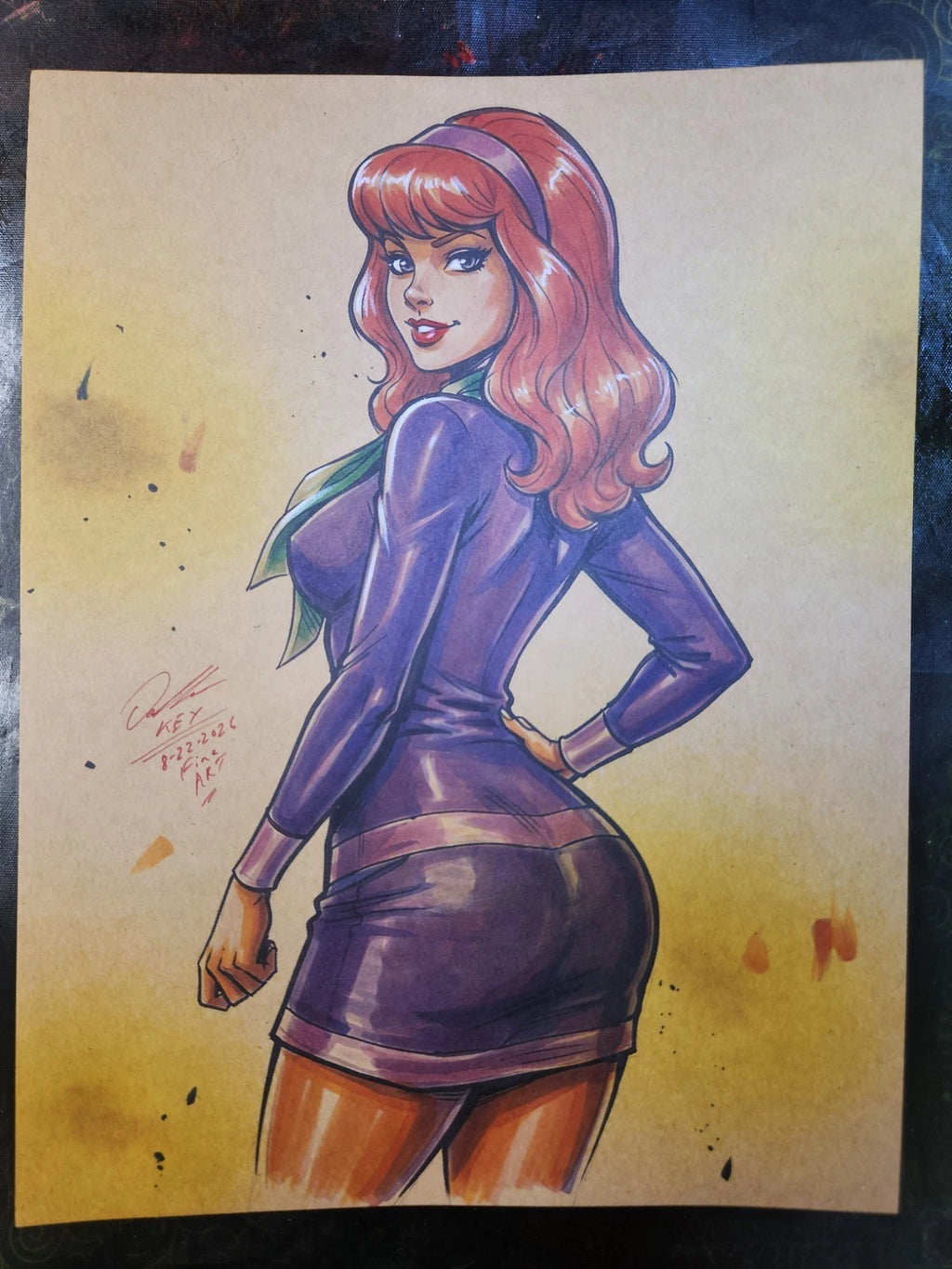 Daphne Comic Art Original Fine Mixed Media | Rare 1 of 1 | COA Included | 8.5x11 on Premium Archival Cardstock