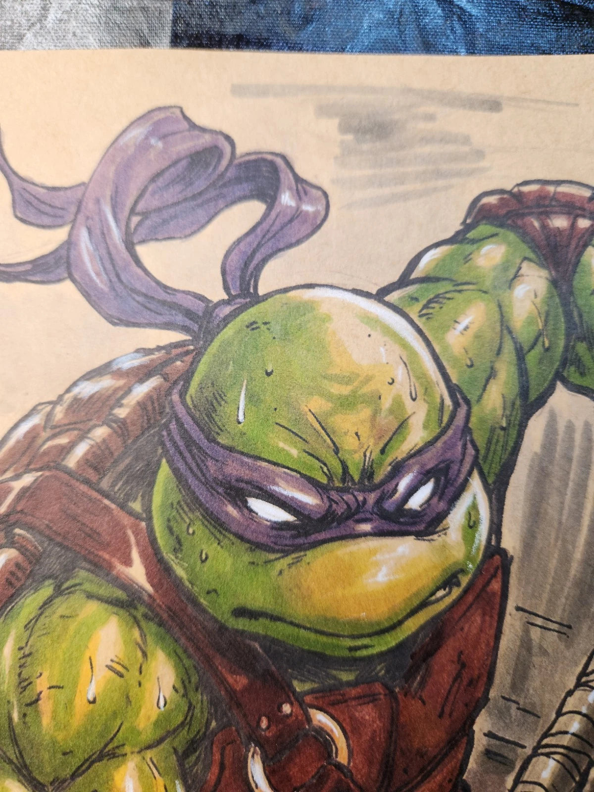 Donatello TMNT Comic Art Original Fine Mixed Media | Rare 1 of 1 | COA Included | 8.5x11 on Premium Archival Cardstock