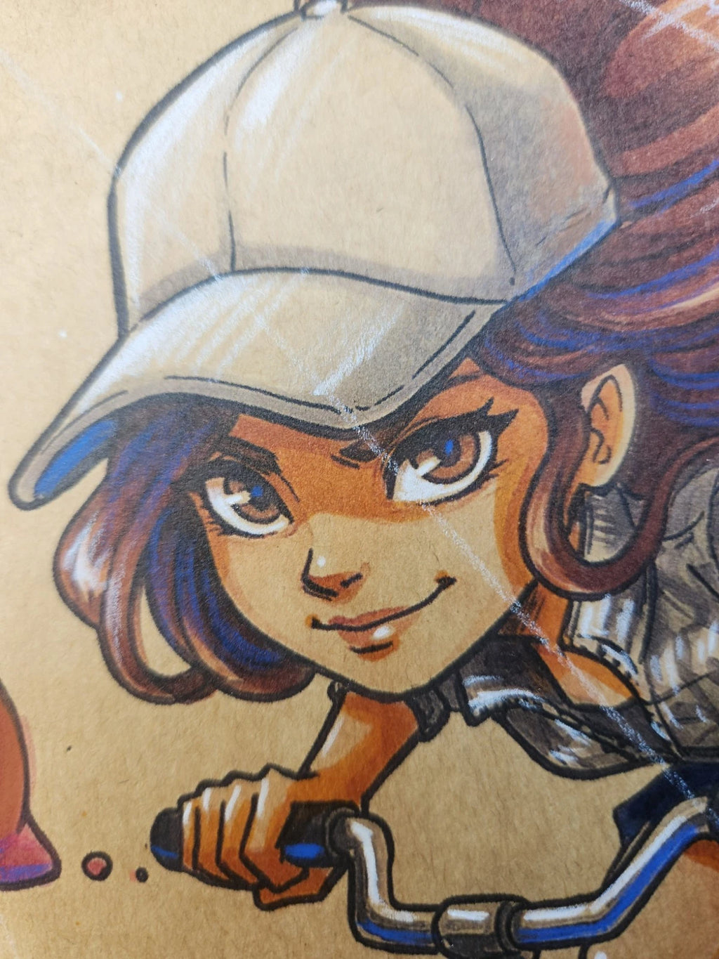 Fun Anime Girl OC Comic Art Original Fine Mixed Media | Rare 1 of 1 | COA Included | 8.5x11 on Premium Archival Cardstock