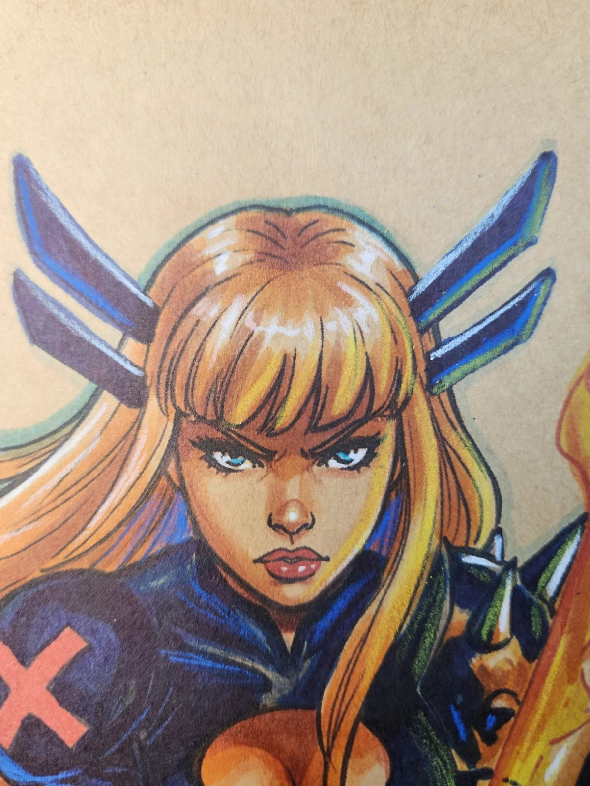 Magik Comic Art Original Fine Mixed Media | Rare 1 of 1 | COA Included | 8.5x11 on Premium Archival Cardstock