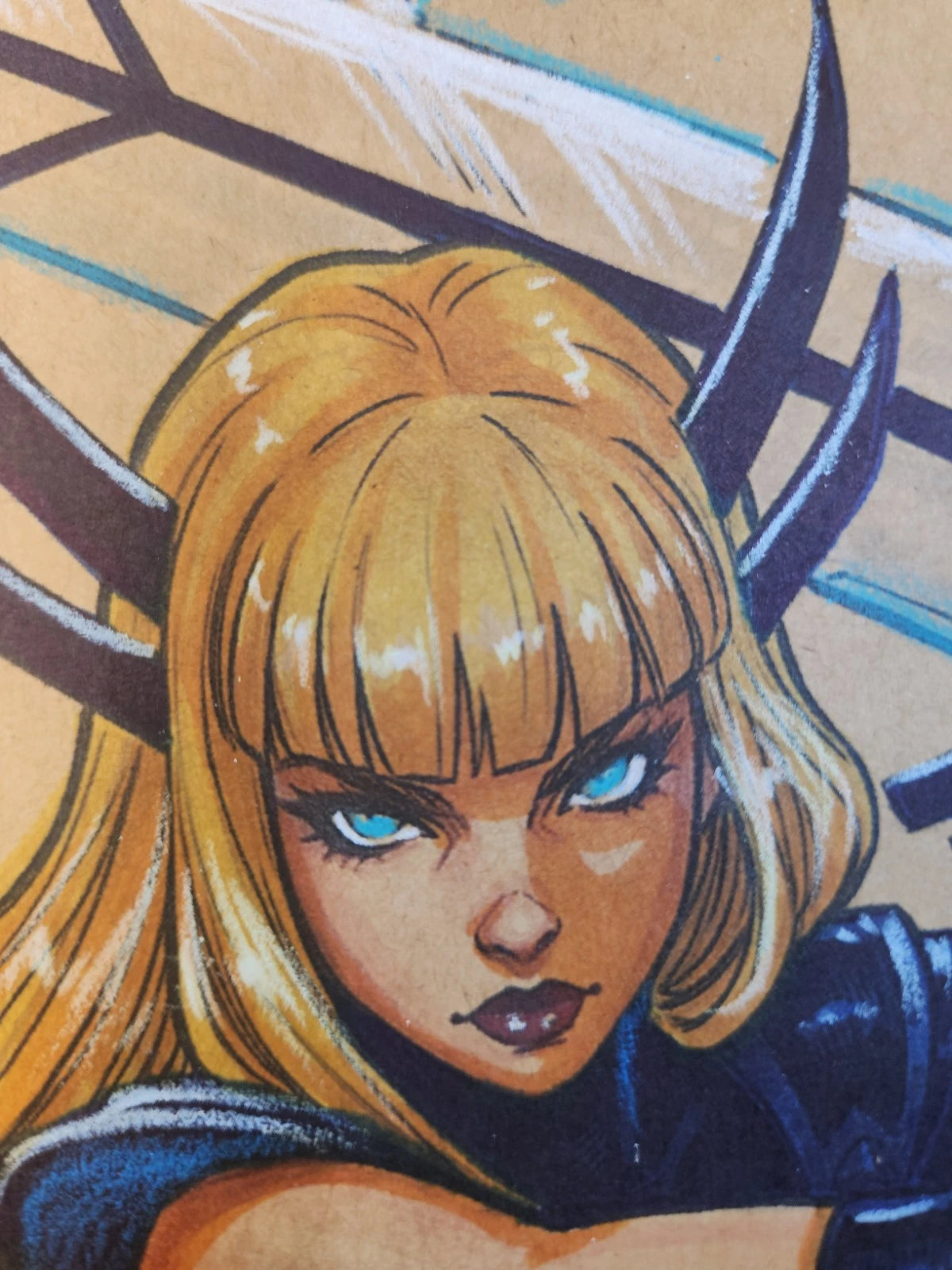 Magik Comic Art Original Fine Mixed Media | Rare 1 of 1 | COA Included | 8.5x11 on Premium Archival Cardstock