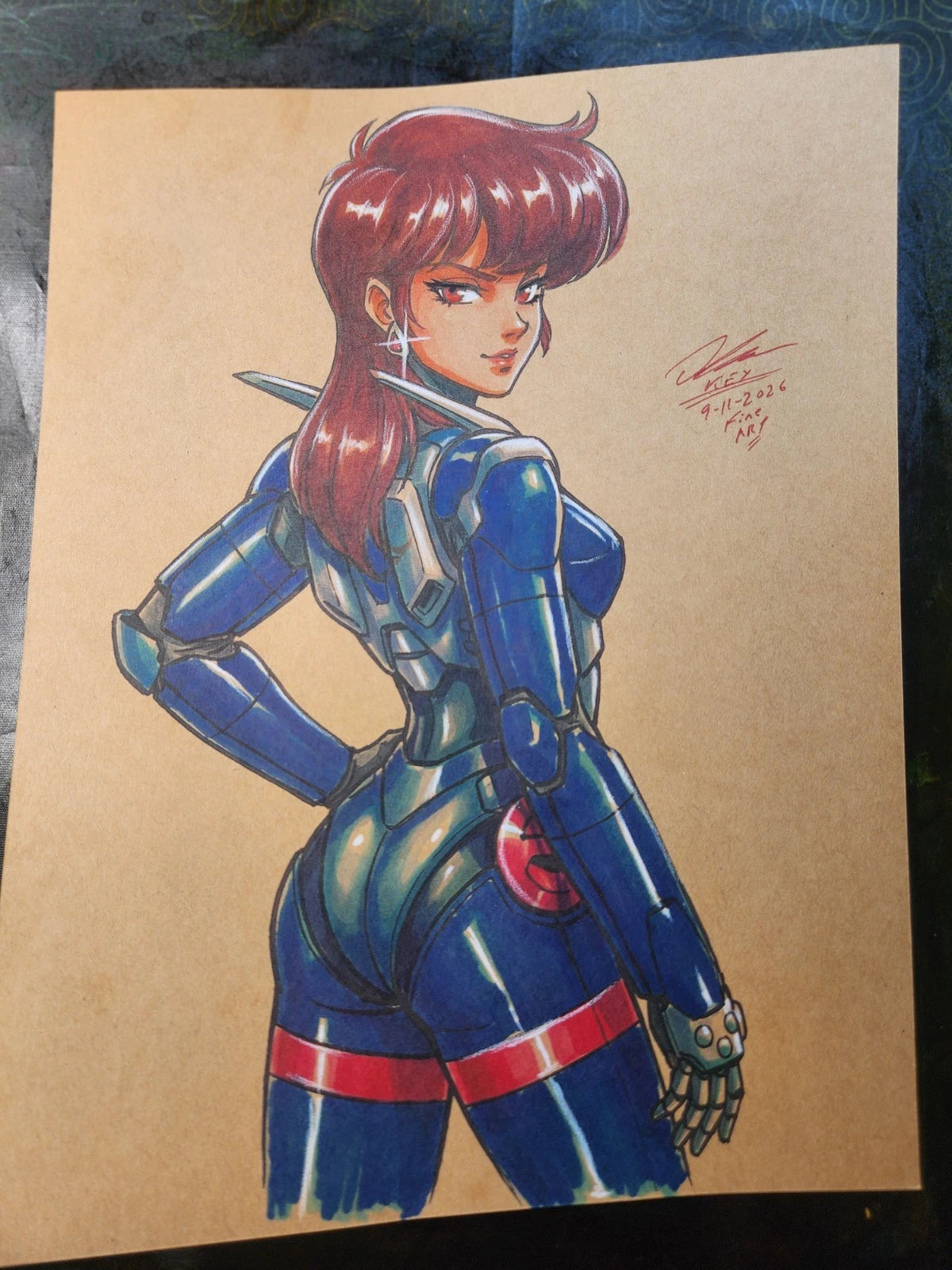 Priss BC Comic Art Original Fine Mixed Media | Rare 1 of 1 | COA Included | 8.5x11 on Premium Archival Cardstock