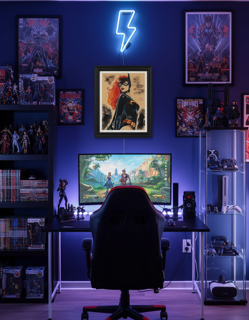 Batgirl Art Print in Man Cave