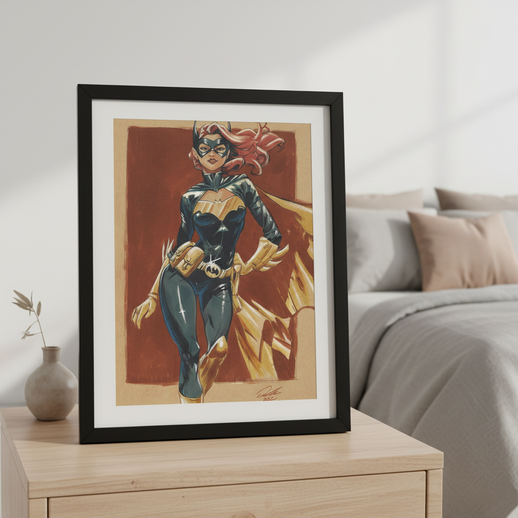 Batgirl Print - Scandinavian Bedroom