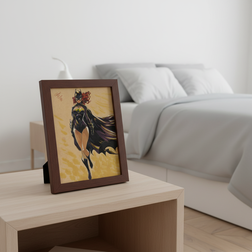 Batgirl Print - Scandinavian Bedroom