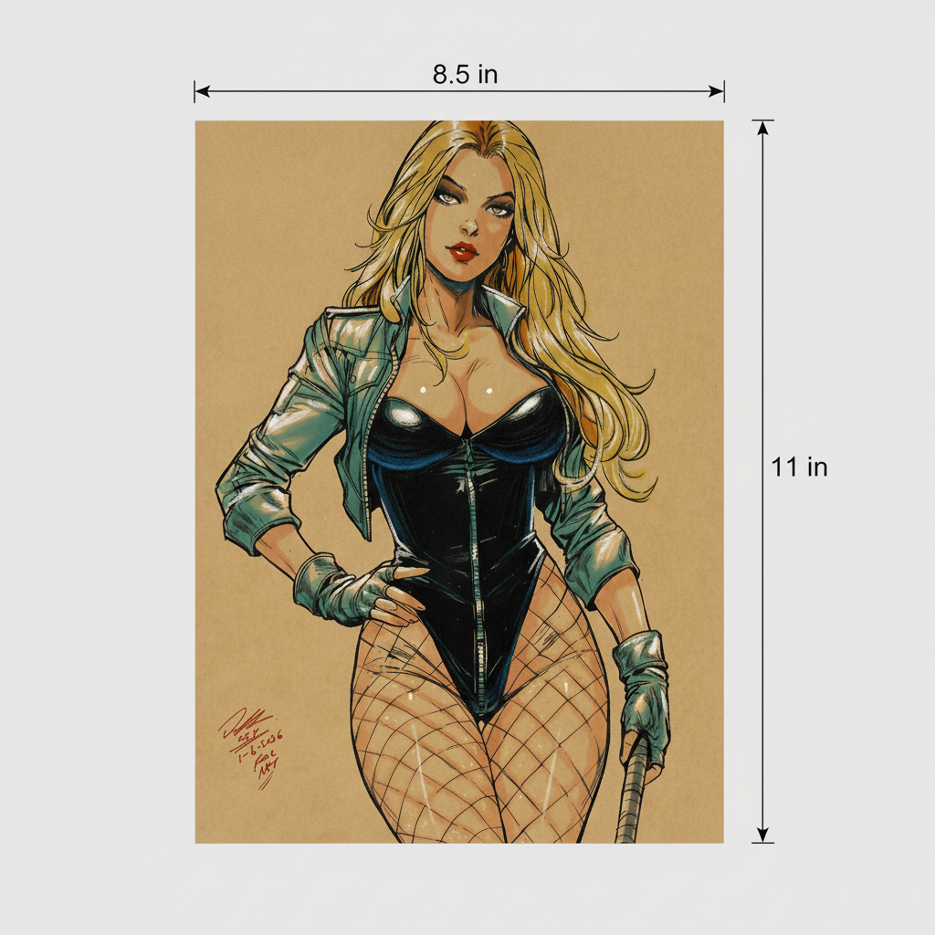 Black Canary Print - Dimensions