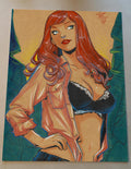 Mary Jane Watson Art Illustration Hard Signed 8.5x11in Fine Art PRINT