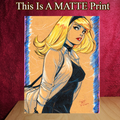 Gwen Stacy Art Illustration Hard Signed 8.5x11in Fine Art PRINT