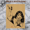 Wonder Woman Art Illustration Hard Signed 8.5x11in Fine Art PRINT