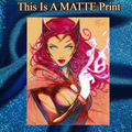 Scarlet Witch Art Illustration Hard Signed 8.5x11in Fine Art PRINT